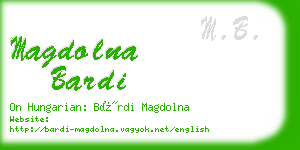 magdolna bardi business card